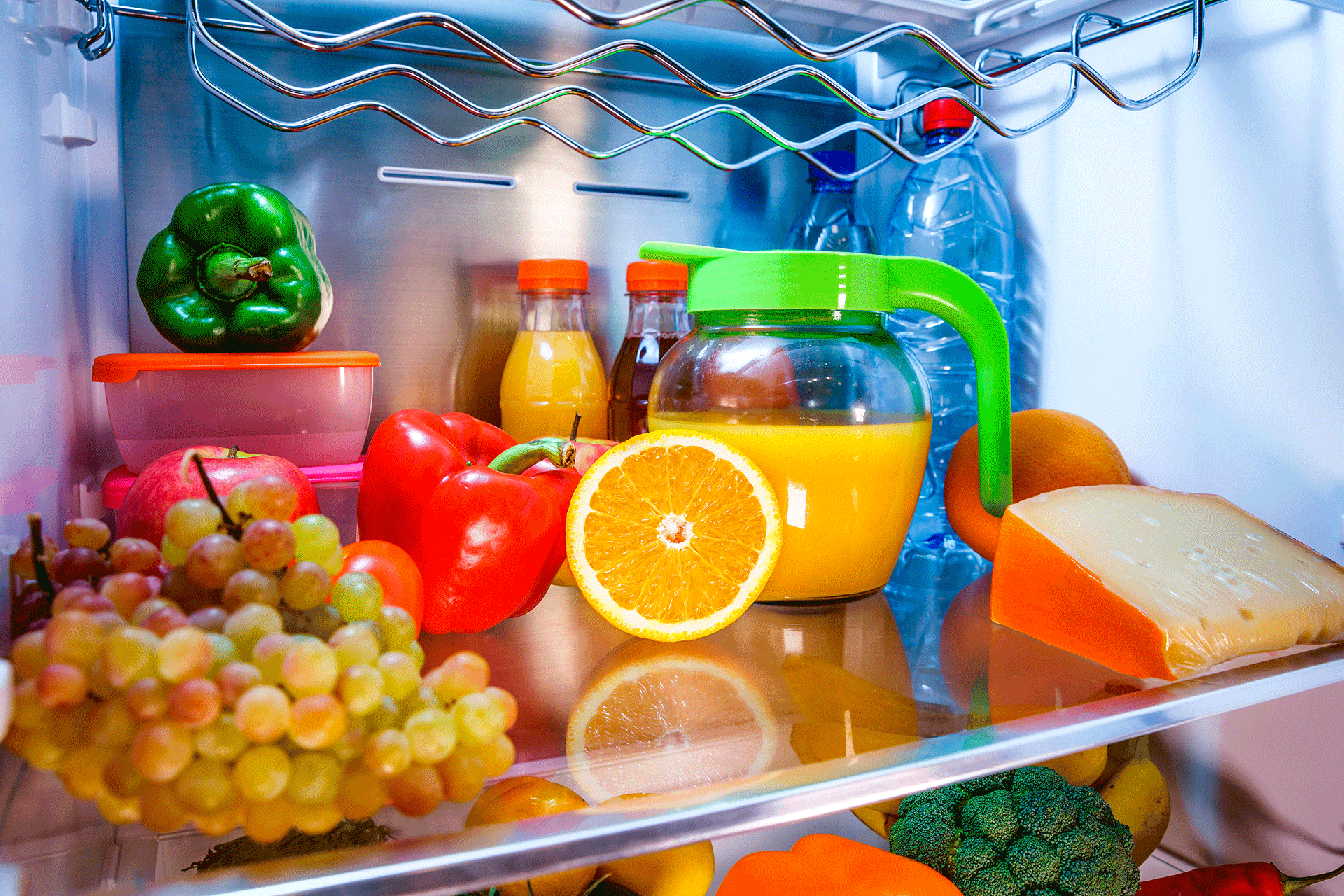 alimentos en el refrigerador